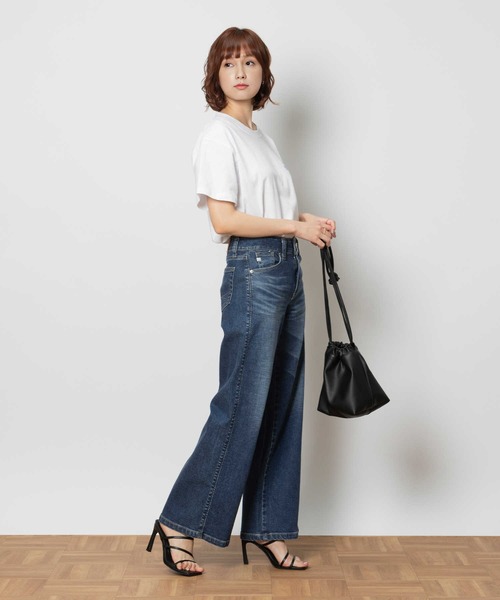 SOMETHING(サムシング)の「SOMETHING(サムシング)「LISA」セミワイドパンツ(デニムパンツ・レディース・ダークインディゴブルー・26inch/28inch/29inch/25inch/27inch/30inch)」の22枚目の写真