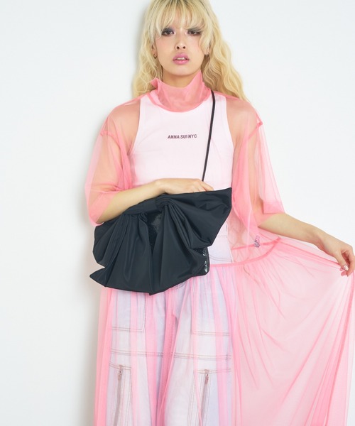 ANNA SUI NYC（アナ スイ エヌ ワイ シー）の「ANNA SUI NYC BIGリボンショルダー（ショルダーバッグ・レディース・ブラック/ピンク・FREE）」の2枚目の写真