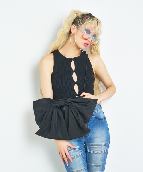 ANNA SUI NYC（アナ スイ エヌ ワイ シー）の「ANNA SUI NYC BIGリボンショルダー（ショルダーバッグ・レディース・ブラック/ピンク・FREE）」の3枚目の写真