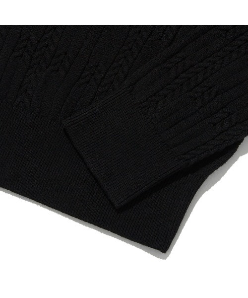 KIRSH（キルシー）の「KIRSH SMALL CHERRY V-NECK CABLE CROP KNIT/キルシー スモールチェリー Vネック ケーブル クロップ ニット（ニット/セーター・レディース・オートミール/サーモンピンク/ブラック・ONE SIZE）」の19枚目の写真