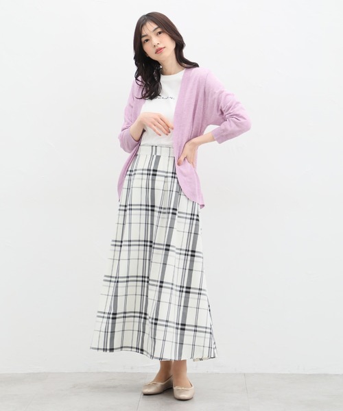 Honeys(ハニーズ)の「8分袖ラウンドカーディガン(カーディガン/ボレロ・レディース・ベージュ系その他/グリーン系その他/グレー系その他/ピンク系その他/ブルー系その他/パープル系その他/ブラック/モカ/オフホワイト・LL/M/L)」の21枚目の写真