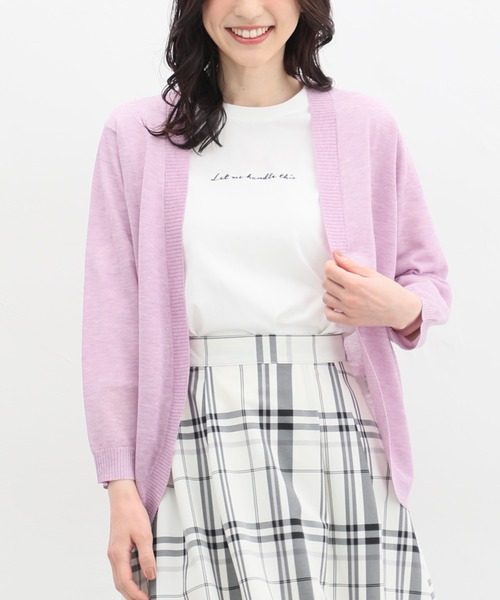 Honeys(ハニーズ)の「8分袖ラウンドカーディガン(カーディガン/ボレロ・レディース・ベージュ系その他/グリーン系その他/グレー系その他/ピンク系その他/ブルー系その他/パープル系その他/ブラック/モカ/オフホワイト・LL/M/L)」の22枚目の写真