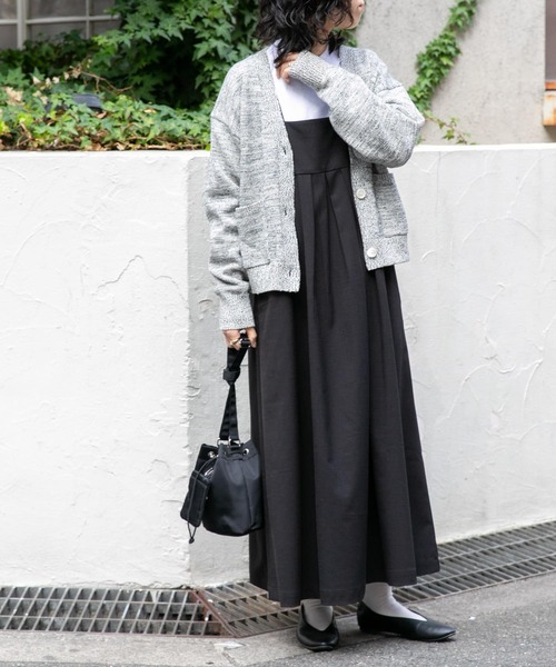 FORK&SPOON（フォークアンドスプーン）の「FORK&SPOON　ミックスヤーンVネックカーディガン（カーディガン/ボレロ・レディース・ネイビー/ベージュ・1）」の12枚目の写真