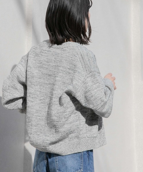 FORK&SPOON（フォークアンドスプーン）の「FORK&SPOON　ミックスヤーンVネックカーディガン（カーディガン/ボレロ・レディース・ネイビー/ベージュ・1）」の14枚目の写真