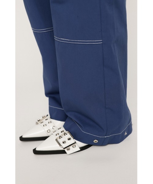 SLY（スライ）の「MANY POCKET STRAIGHT WORK PT メニー ポケット ストレート ワークパンツ / セットアップ可（カーゴパンツ・レディース・ブラック/ネイビー・1/2）」の12枚目の写真