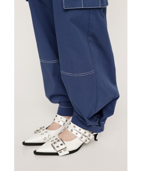 SLY（スライ）の「MANY POCKET STRAIGHT WORK PT メニー ポケット ストレート ワークパンツ / セットアップ可（カーゴパンツ・レディース・ブラック/ネイビー・1/2）」の13枚目の写真