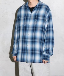 TOWNCRAFT / タウンクラフト 60S OMBRE LOOP COLLAR SHIRT オンブレチェック ループカラーシャツ