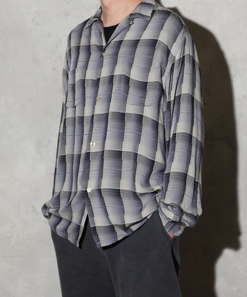 TOWNCRAFT / タウンクラフト 60S OMBRE LOOP COLLAR SHIRT オンブレ