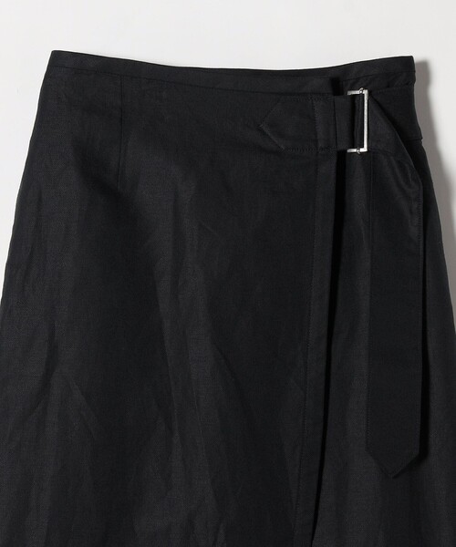 quaranciel(カランシエル)の「quaranciel:〈洗濯機可能〉コットン リネン ラップ スカート(スカート・レディース・ベージュ/ブラック・40/38/36)」の15枚目の写真