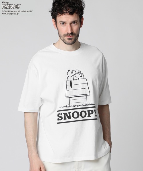サイコバニー PSYCHO BUNNY PEANUTS スヌーピー半袖Tシャツ PEANUTS