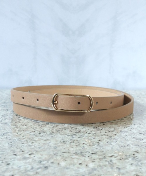 florist(フローリスト)の「オーバルフレーム細めレザーウエストベルト(ベルト・レディース・オフホワイト/ブラック/ベージュ/ラベンダー/オレンジ/モカ/ホワイト/ピンク/キャメル/レッド・ONESIZE)」の5枚目の写真