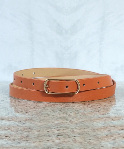 florist(フローリスト)の「オーバルフレーム細めレザーウエストベルト(ベルト・レディース・オフホワイト/ブラック/ベージュ/ラベンダー/オレンジ/モカ/ホワイト/ピンク/キャメル/レッド・ONESIZE)」の7枚目の写真