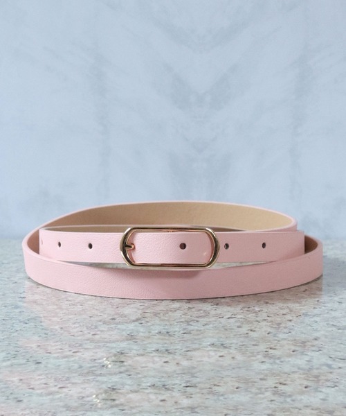 florist(フローリスト)の「オーバルフレーム細めレザーウエストベルト(ベルト・レディース・オフホワイト/ブラック/ベージュ/ラベンダー/オレンジ/モカ/ホワイト/ピンク/キャメル/レッド・ONESIZE)」の8枚目の写真