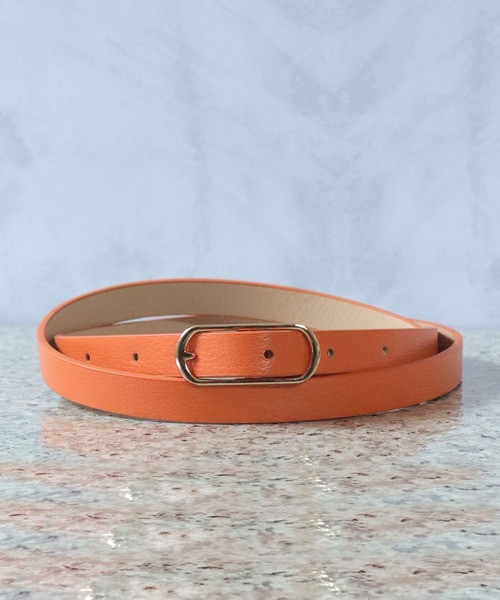 florist(フローリスト)の「オーバルフレーム細めレザーウエストベルト(ベルト・レディース・オフホワイト/ブラック/ベージュ/ラベンダー/オレンジ/モカ/ホワイト/ピンク/キャメル/レッド・ONESIZE)」の10枚目の写真