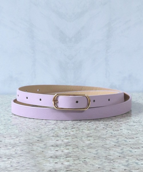 florist(フローリスト)の「オーバルフレーム細めレザーウエストベルト(ベルト・レディース・オフホワイト/ブラック/ベージュ/ラベンダー/オレンジ/モカ/ホワイト/ピンク/キャメル/レッド・ONESIZE)」の16枚目の写真