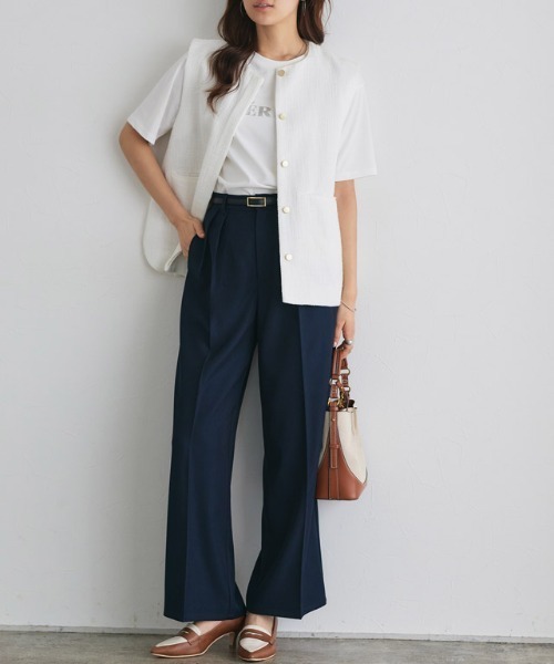 Pierrot(ピエロ)の「2wayボウタイツイードジレ(ベスト・レディース・ブラック/オフホワイト・L/M)」の18枚目の写真