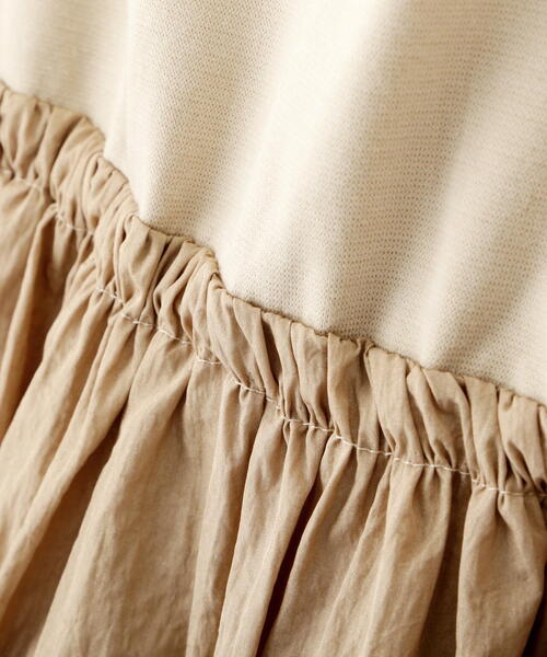 FREE'S MART（フリーズマート）の「◆異素材ドッキングキャミワンピース（ワンピース・レディース・ブラック/グレー/ベージュ・SMALL/MEDIUM）」の8枚目の写真