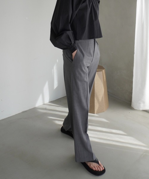 ENCIRCLE(エンサークル)の「【ENCIRCLE/エンサークル】Accent pants/アクセントパンツ(スラックス・レディース・チャコールグレー/ブラック・2/1)」の20枚目の写真