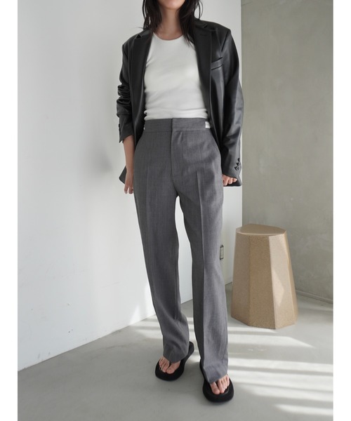 ENCIRCLE(エンサークル)の「【ENCIRCLE/エンサークル】Accent pants/アクセントパンツ(スラックス・レディース・チャコールグレー/ブラック・2/1)」の14枚目の写真