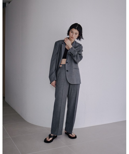 ENCIRCLE(エンサークル)の「【ENCIRCLE/エンサークル】Accent pants/アクセントパンツ(スラックス・レディース・チャコールグレー/ブラック・2/1)」の18枚目の写真