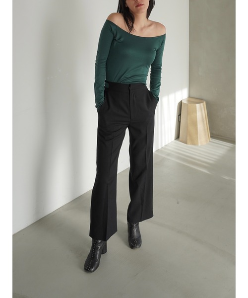 ENCIRCLE(エンサークル)の「【ENCIRCLE/エンサークル】Accent pants/アクセントパンツ(スラックス・レディース・チャコールグレー/ブラック・2/1)」の17枚目の写真