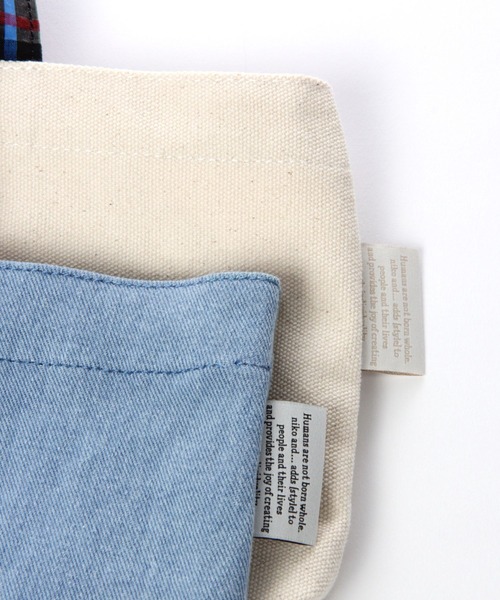 niko and...（ニコアンド）の「オリジナルニコロゴパッチワークハンドバッグ（トートバッグ・レディース・オフホワイト/ブルー/ブラック・0）」の9枚目の写真