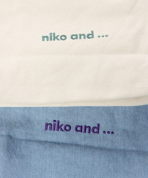niko and...（ニコアンド）の「オリジナルニコロゴパッチワークハンドバッグ（トートバッグ・レディース・オフホワイト/ブルー/ブラック・0）」の11枚目の写真