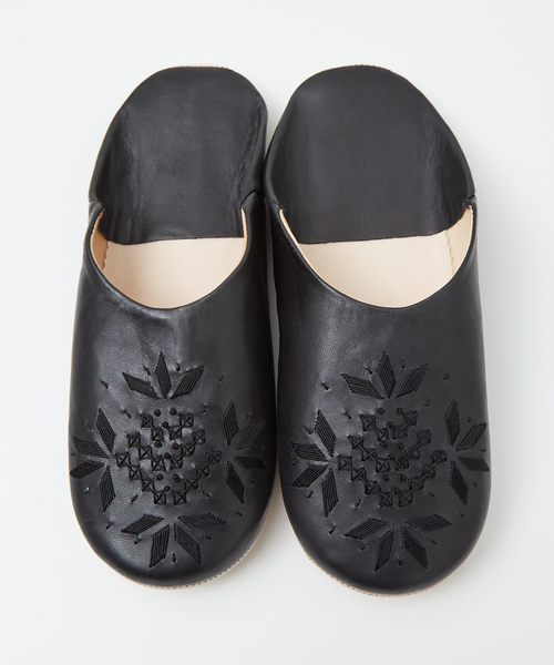 【MEN’S】刺繍バブーシュ ホリー（ルームシューズ/スリッパ）｜collex（コレックス）