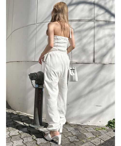 GYDA（ジェイダ）の「【SETUP着用可】Square gydaパイルパンツ（その他パンツ・レディース・オフホワイト/ブラック・FREE）」の3枚目の写真