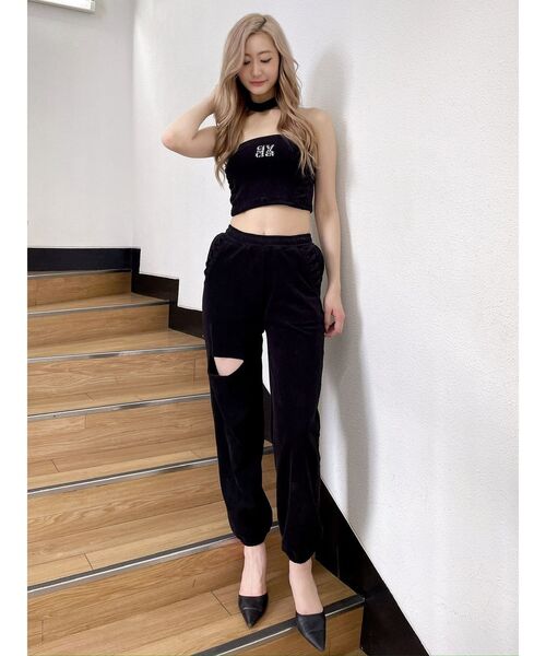 GYDA（ジェイダ）の「【SETUP着用可】Square gydaパイルパンツ（その他パンツ・レディース・オフホワイト/ブラック・FREE）」の10枚目の写真