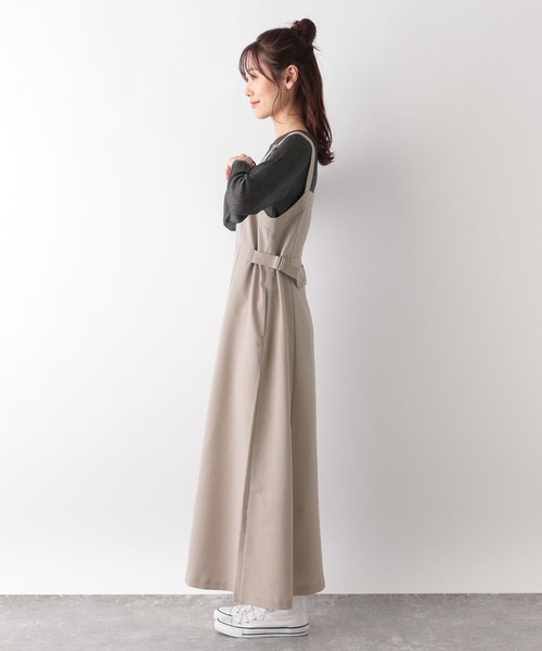 GLOBAL WORK（グローバルワーク）の「お手入れらくらくDRYジャンスカ/MATINEE LINE/106591（ジャンパースカート・レディース・モカ/グレイッシュベージュ/スミクロ・FREE）」の20枚目の写真