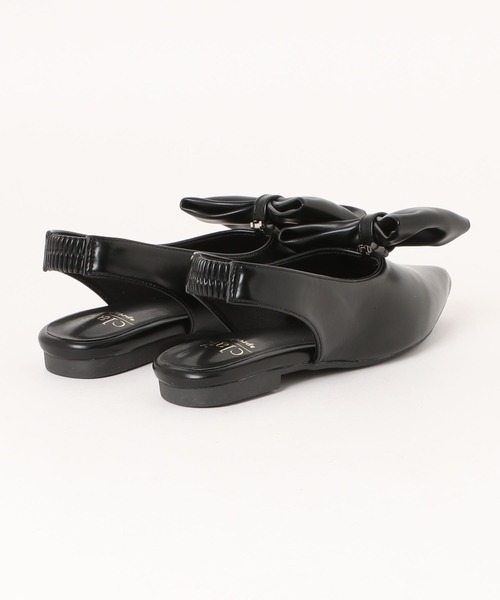 apres jour clair（アプレジュールクレア）の「【apres jour clair】2wayリボンフラットシューズ【ZOZOTOWN限定アイテム】（パンプス・レディース・ブラック/シルバー・SMALL/X-LARGE/MEDIUM/LARGE）」の6枚目の写真