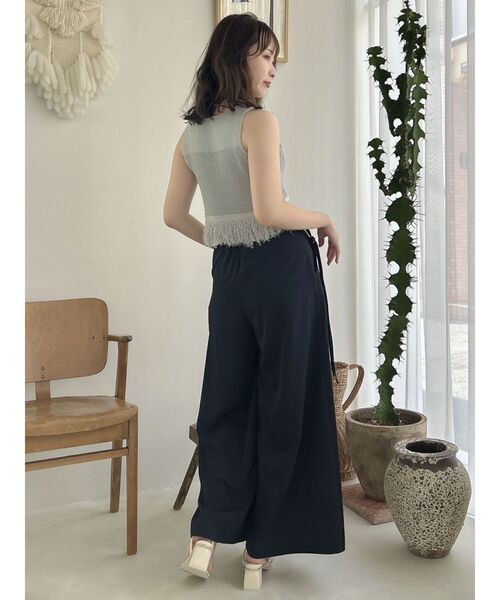 dazzlin（ダズリン）の「フリンジニットキャミSETトップス（ニット/セーター・レディース・ベージュ/ピンク/グレー・FREE）」の7枚目の写真