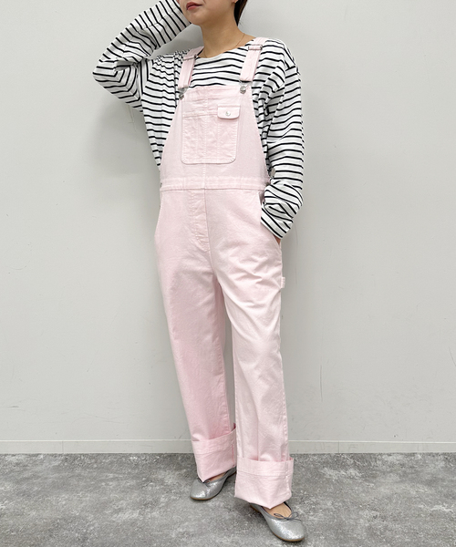 U by SPICK&SPAN(ユーバイスピックアンドスパン)の「オックスストレッチオーバーオール(サロペット/オーバーオール・レディース・バーガンディー/ホワイト・36/38)」の8枚目の写真