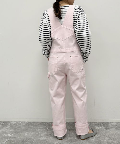 U by SPICK&SPAN(ユーバイスピックアンドスパン)の「オックスストレッチオーバーオール(サロペット/オーバーオール・レディース・バーガンディー/ホワイト・36/38)」の10枚目の写真