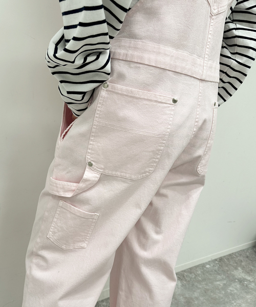 U by SPICK&SPAN(ユーバイスピックアンドスパン)の「オックスストレッチオーバーオール(サロペット/オーバーオール・レディース・バーガンディー/ホワイト・36/38)」の13枚目の写真