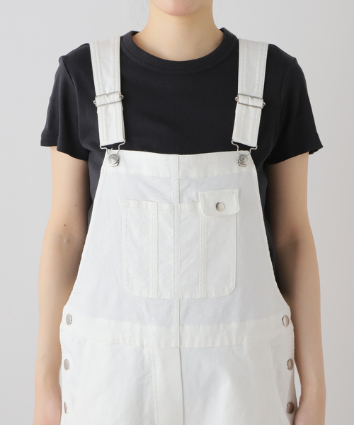 U by SPICK&SPAN(ユーバイスピックアンドスパン)の「オックスストレッチオーバーオール(サロペット/オーバーオール・レディース・バーガンディー/ホワイト・36/38)」の17枚目の写真