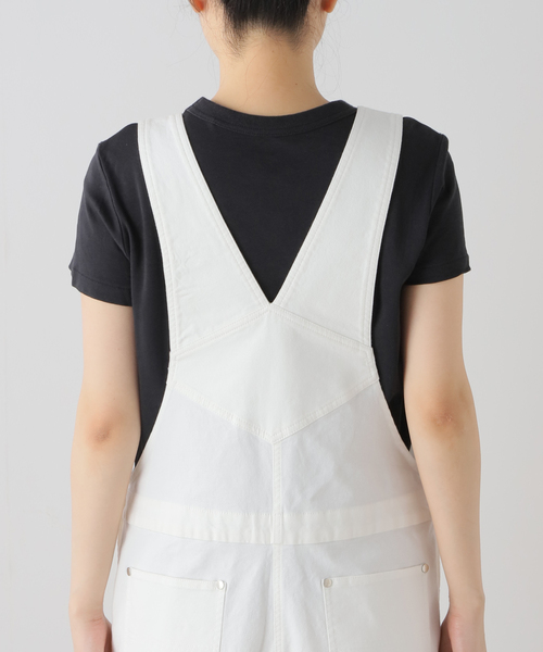 U by SPICK&SPAN(ユーバイスピックアンドスパン)の「オックスストレッチオーバーオール(サロペット/オーバーオール・レディース・バーガンディー/ホワイト・36/38)」の18枚目の写真