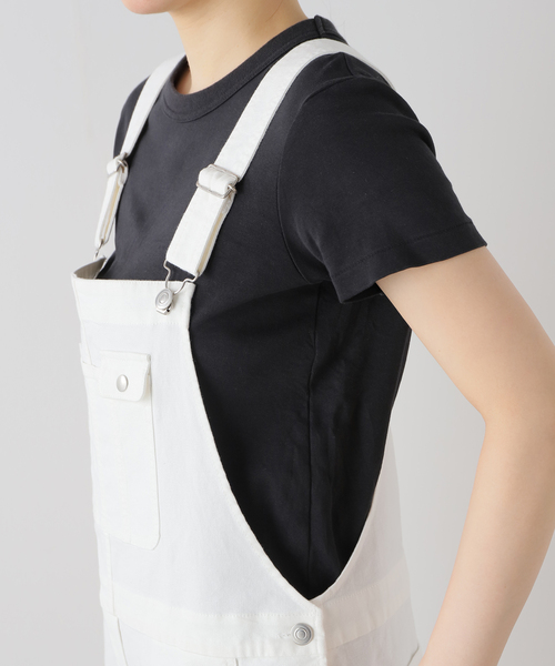 U by SPICK&SPAN(ユーバイスピックアンドスパン)の「オックスストレッチオーバーオール(サロペット/オーバーオール・レディース・バーガンディー/ホワイト・36/38)」の19枚目の写真