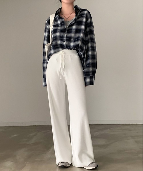 MAISON DE THERESE(メゾン ド テレーズ)の「ゆったりチェックのシャツ(シャツ/ブラウス・レディース・ネイビー・M/S)」の17枚目の写真