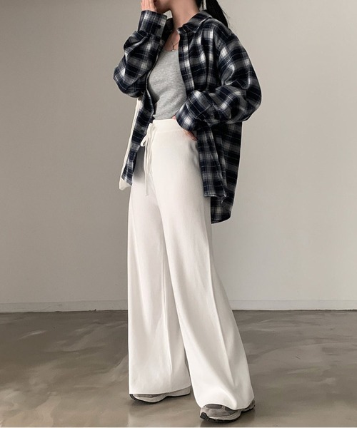 MAISON DE THERESE(メゾン ド テレーズ)の「ゆったりチェックのシャツ(シャツ/ブラウス・レディース・ネイビー・M/S)」の15枚目の写真