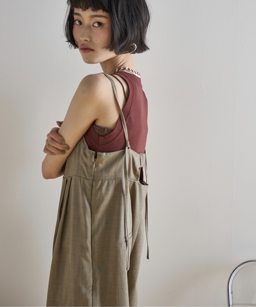 THE YOn(ザヨン)の「コルセットデザインキャミサロペット(サロペット/オーバーオール・レディース・サンドベージュ/レディッシュグレー/ブラック・FREE)」の14枚目の写真