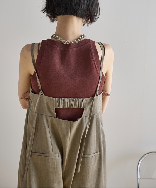 THE YOnコルセットデザインキャミサロペット グレー THE YOn（ザヨン）の「コルセットデザインキャミサロペット