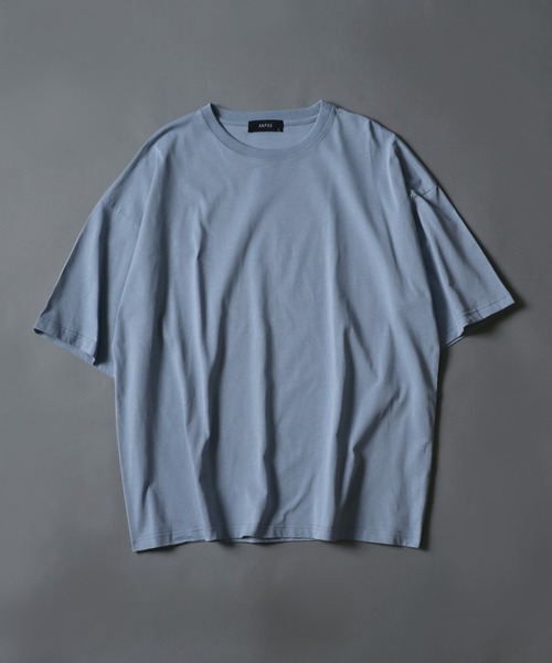 ANPAS（アンパス）の「ANPAS High Function Heavy Weight Big T-Shirt/ANPAS 別注 ヘビーウェイト ビッグシルエット Tシャツ UVカット 吸水速乾 接触冷感（Tシャツ/カットソー・メンズ・ブラック/グレイッシュベージュ/サックスブルー/チャコール/ホワイト・M/L）」の5枚目の写真
