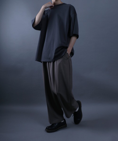 ANPAS（アンパス）の「ANPAS High Function Heavy Weight Big T-Shirt/ANPAS 別注 ヘビーウェイト ビッグシルエット Tシャツ UVカット 吸水速乾 接触冷感（Tシャツ/カットソー・メンズ・ブラック/グレイッシュベージュ/サックスブルー/チャコール/ホワイト・M/L）」の18枚目の写真