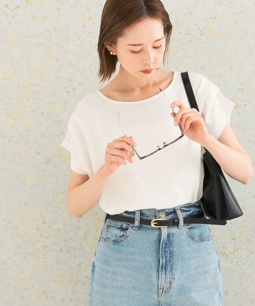 URBAN RESEARCH ROSSO WOMEN(アーバンリサーチ ロッソ)の「ドライドルマンプルオーバー(Tシャツ/カットソー・レディース・オフホワイト/グリーン系その他/ピンク・FREE)」の5枚目の写真