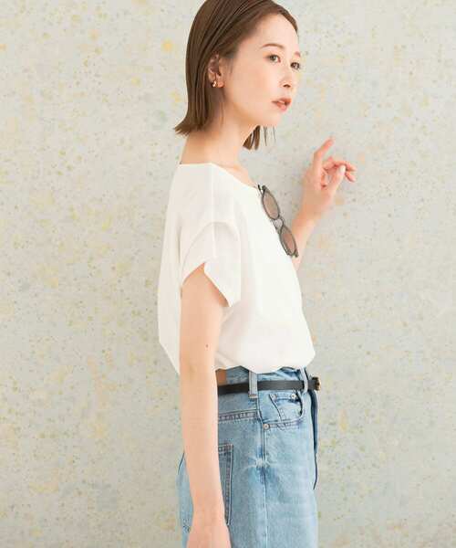 URBAN RESEARCH ROSSO WOMEN(アーバンリサーチ ロッソ)の「ドライドルマンプルオーバー(Tシャツ/カットソー・レディース・オフホワイト/グリーン系その他/ピンク・FREE)」の7枚目の写真