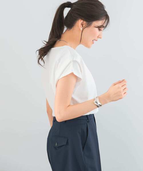 URBAN RESEARCH ROSSO WOMEN(アーバンリサーチ ロッソ)の「ドライドルマンプルオーバー(Tシャツ/カットソー・レディース・オフホワイト/グリーン系その他/ピンク・FREE)」の14枚目の写真