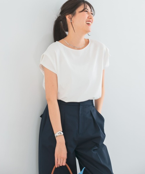 URBAN RESEARCH ROSSO WOMEN(アーバンリサーチ ロッソ)の「ドライドルマンプルオーバー(Tシャツ/カットソー・レディース・オフホワイト/グリーン系その他/ピンク・FREE)」の15枚目の写真