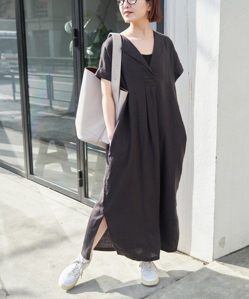 Spick & Span（スピックアンドスパン）の「リネンカフタンドレス